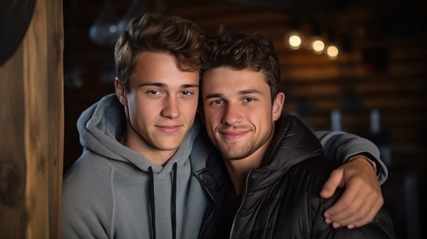 Two men like the best friends photo