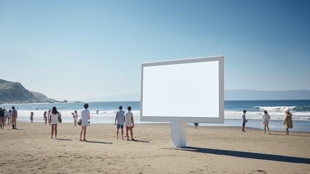 Empty billboard mockup photo