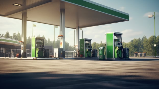 Gas station withouw cars photo