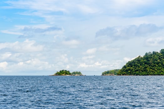 Koh Rockroy is a small island with coral reef diving snorkel, Thailand photo