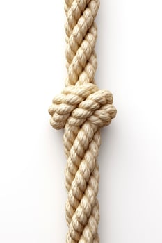 ropes isolated on a white background. Generative AI photo