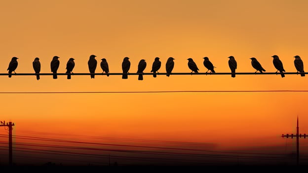 Ideal background for minimalist bird silhouette photography photo