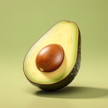Avocado on a light background. AI Generative photo