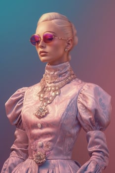 Ai Generative Photo portrait of a fashion women