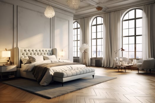 Ai Generative Photo of a elegant and modern bedroom