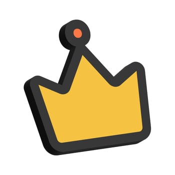 3D Illustration of Crown Isolated on White Background photo