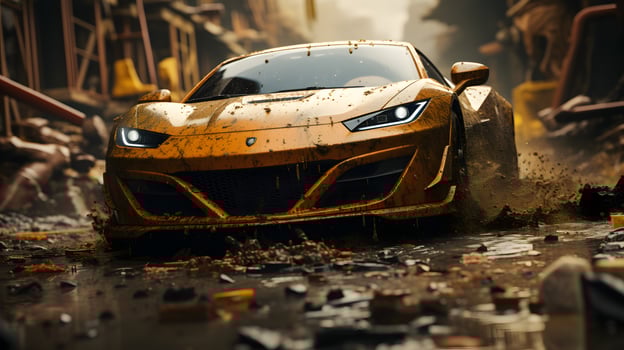 sports car toy on the road photo