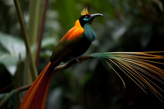 Paradise bird tropical. Generate Ai photo