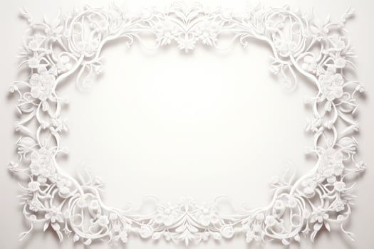 AI Generated antique frame on white photo
