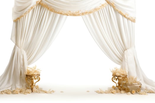 AI Generated wedding arch with flowers photo