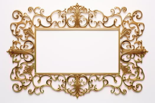 AI Generated antique frame on white photo