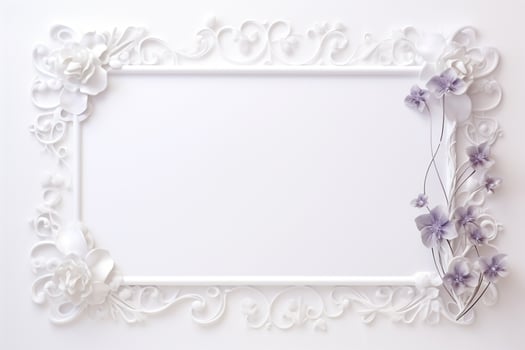AI Generated antique frame on white photo