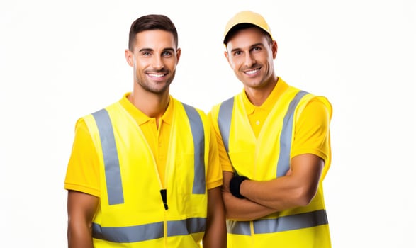 two cleaning workers. photo