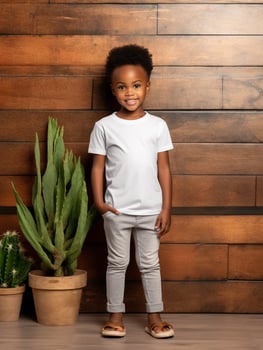 White Blank baby T-shirt Ai generated photo