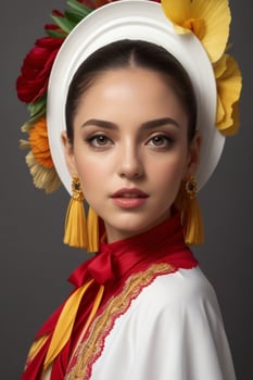 A stunning woman in a luxurious dress photo
