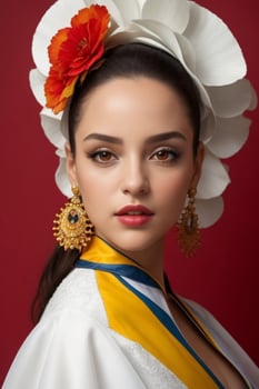 A stunning woman in a luxurious dress photo