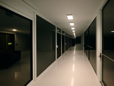 corridor in a modern office building AI Generative photo