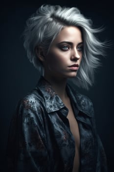 Ai Generative Photo portrait of a fashion women
