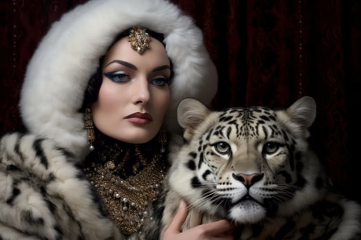 Ai Generative Photo portrait of a fashion women