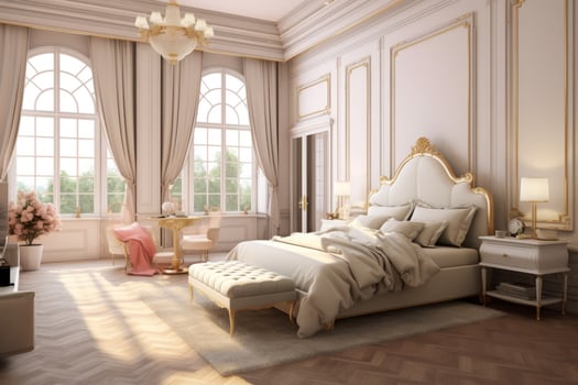 Ai Generative Photo of a elegant and modern bedroom