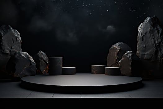 Ai Generative Photo of a podium in space for product presentation