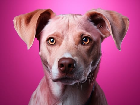 Ai Generated Cute dog with colorful background photo