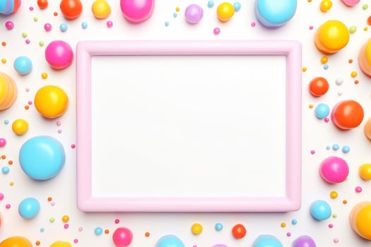 Mockup photo frames, Empty abstract shape framing for your design. template for picture, painting, poster, lettering or photo gallery, Generative AI illustration