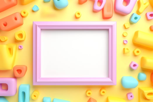 Mockup photo frames, Empty abstract shape framing for your design. template for picture, painting, poster, lettering or photo gallery, Generative AI illustration