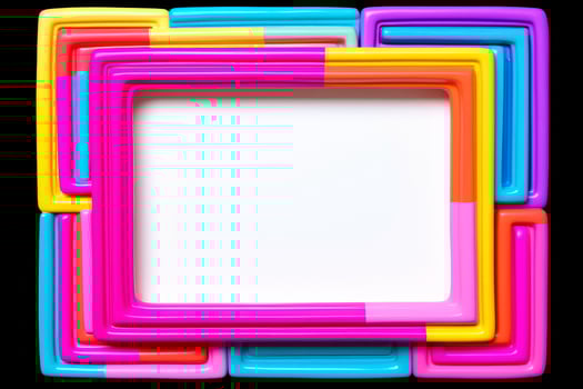 Mockup photo frames, Empty abstract shape framing for your design. template for picture, painting, poster, lettering or photo gallery, Generative AI illustration