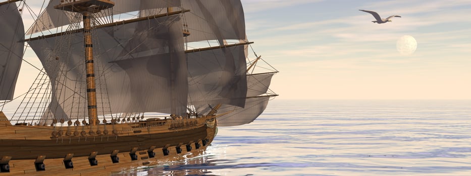 Old ship HSM Victory - 3D render photo