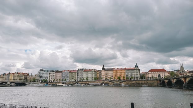 beautiful view of the city Prague photo