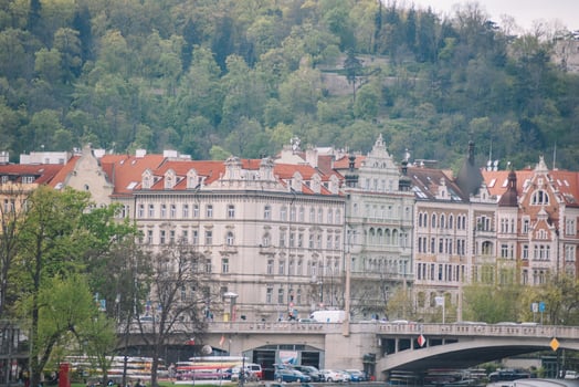 beautiful view of the city Prague photo