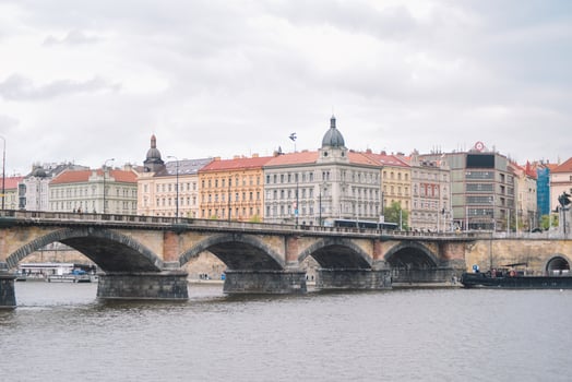 beautiful view of the city Prague photo