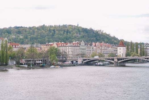 beautiful view of the city Prague photo