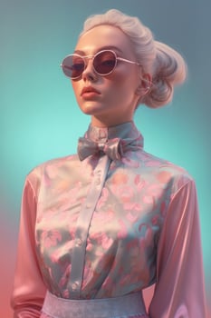 Ai Generative Photo portrait of a fashion women