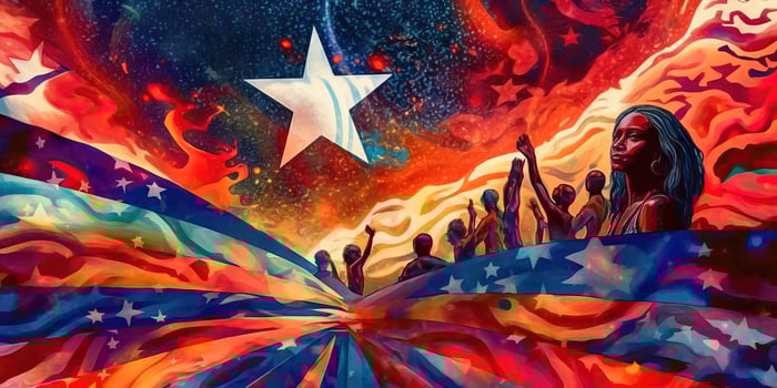 Colors of Youth - Abstract Tribute on Juneteenth Freedom Day - Generative AI photo