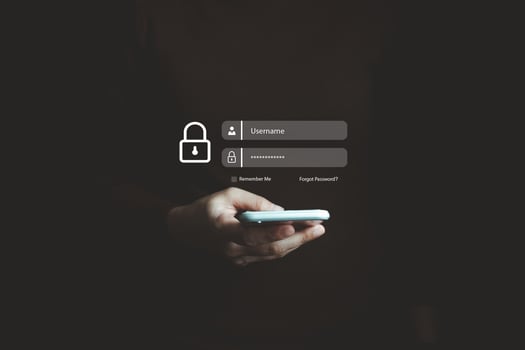 Verification of information with fingerprint scanner,2 factor authentication, high security for login access information, Internet security, online financial transaction, 2-step verify photo