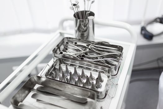 Otolaryngology tools, medical instruments for ENT specialist photo