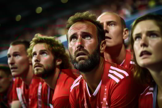 Sad Polish soccer fans photo