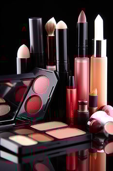 cosmetic beauty products. Generative AI photo