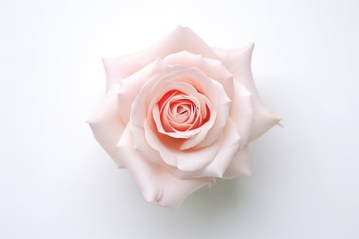 AI generated Pink rose on white background photo