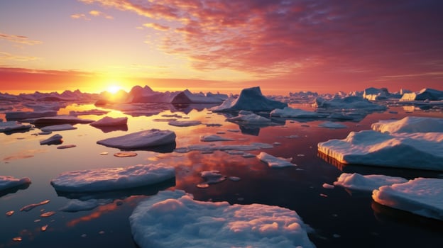 Ice sheets in the arctic ocean AI Generated photo