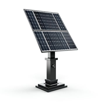 Solar panel isolated on white background photo