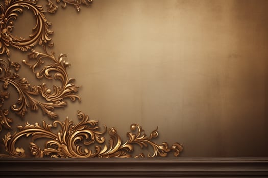 AI Generated vintage decorative background with copy space photo