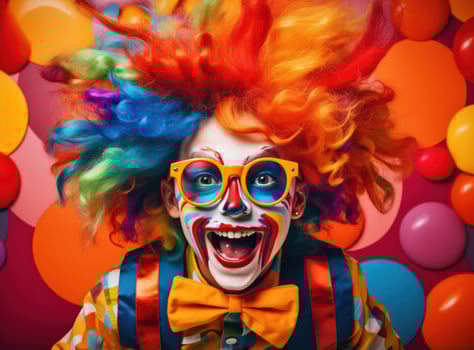 Creative party clown child photo