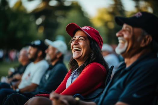 Audience enjoying outdoor concert photo