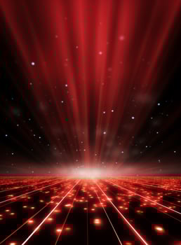 Ai generative Backdrop With Illumination Of Red Spotlights For Flyers realistic image ultra hd high design photo