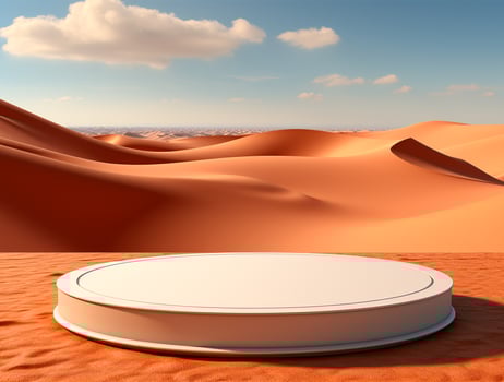 Free photo podium nature pedestal stage product display background Ai generated