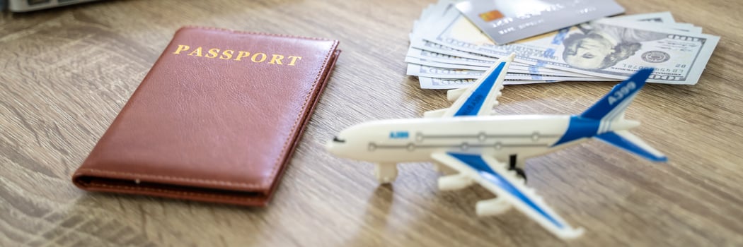 Woman booking tickets online. searching buying booking flights ticket airlines or hotel Travel and tourism agency concept photo