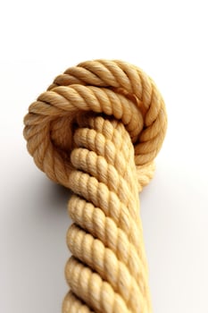 ropes isolated on a white background. Generative AI photo